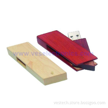Rhombus Engraving Logo Wood Flash Drives